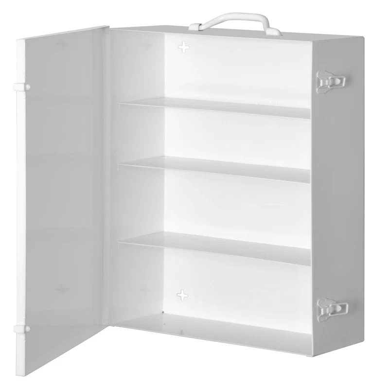 White Cold-Rolled Steel 11FX Industrial Empty First Aid Cabinet
