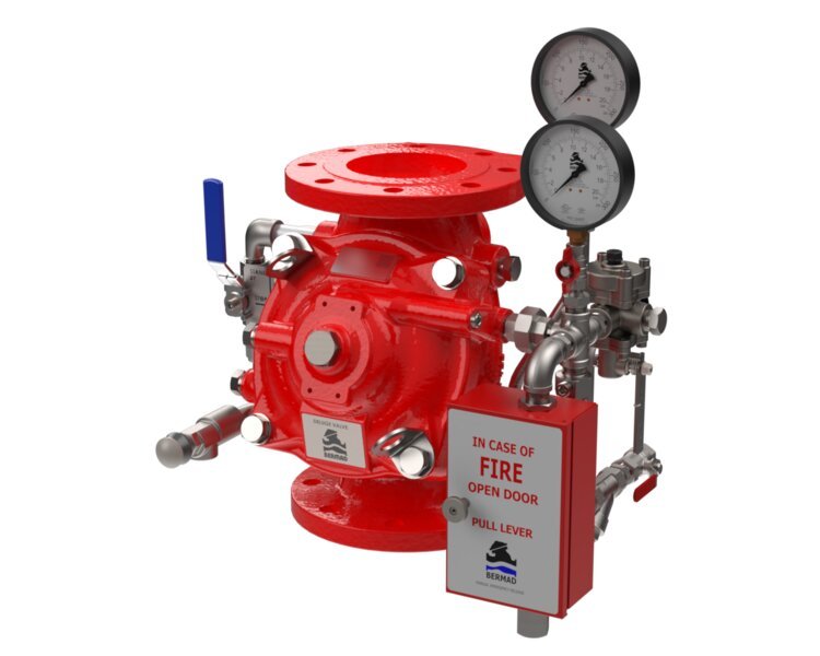 LRP-332: BERMAD Pneumatically Controlled Deluge Valve with Local Reset - FP-400Y-4M