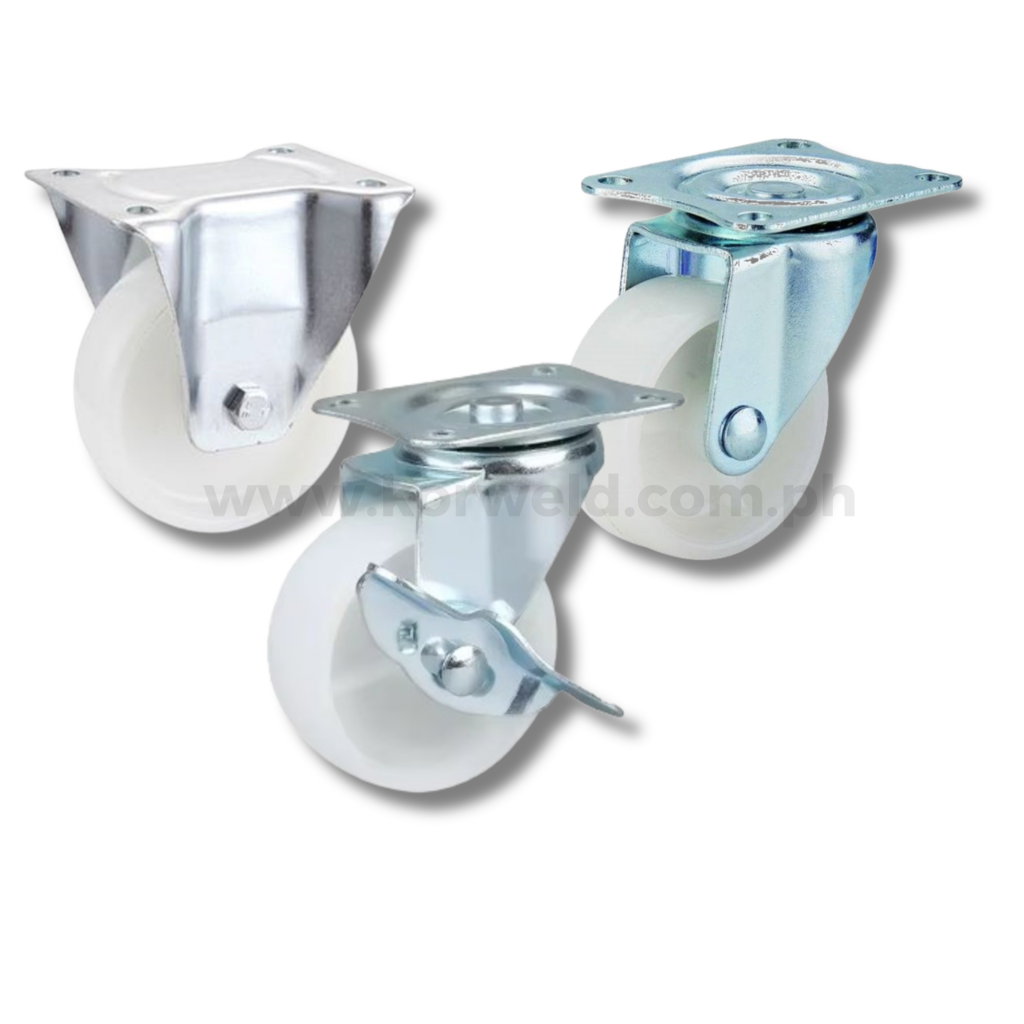 White PP Caster 2" & 3" - Light Duty